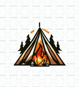 Zelt und Lagerfeuer